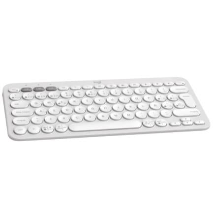 Logitech Pebble Keys 2 K380s teclado Universal RF inalámbrico + bluetooth QWERTY Español Blanco