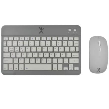 KIT TECLADO MOUSE COMPACTO BLUE TOOTH 2 EN 1 GENOVA  NEGRO