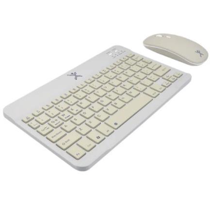 KIT  TECLADO MOUSE  COMPACTO BL UETOOTH 2 EN 1 GENOVA  GRIS