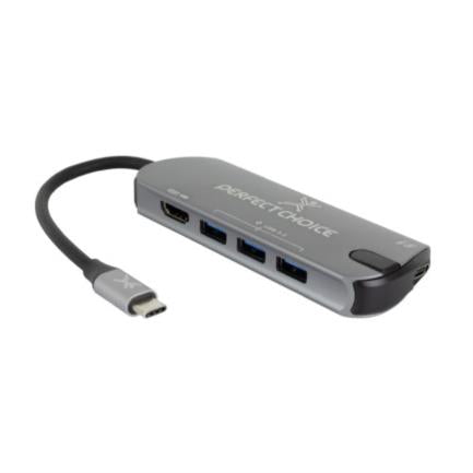 Hub Perfect Choice USB Tipo C