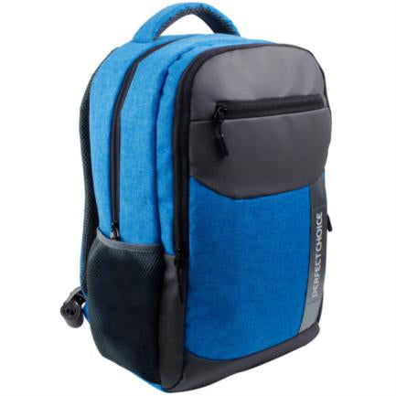 Mochila Perfect Choice Youth para Laptop 15.6" Color Negro-Azul