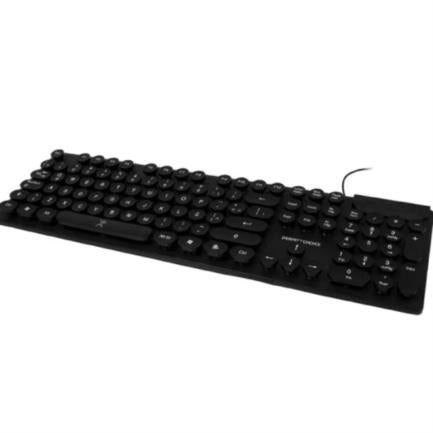 Teclado Perfect Choice Alámbrico Black Round USB Color Negro