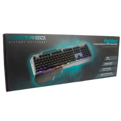 TECLADO GAMING RGB PROGRAMABLE DE MEMBRANA - HOLDER