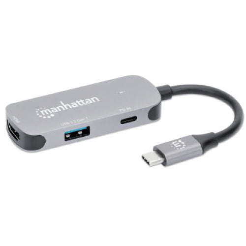 Docking Manhattan USB-C  3 Ptos HDMI 4K 60Hz USB-C