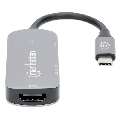 Docking Manhattan USB-C  3 Ptos HDMI 4K 60Hz USB-C