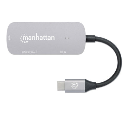 Docking Manhattan USB-C  3 Ptos HDMI 4K 60Hz USB-C