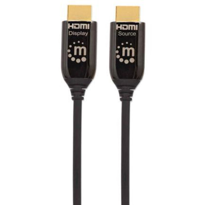 Cable Manhattan HDMI 2.0 Fibra Optica M-M 50m Color Negro