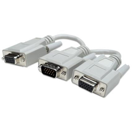 CABLE ADAPTADOR VGA A 2 VGA MACHO-HEMBRA SPLITTER KVM MONITOR