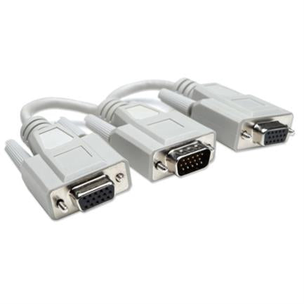 CABLE ADAPTADOR VGA A 2 VGA MACHO-HEMBRA SPLITTER KVM MONITOR