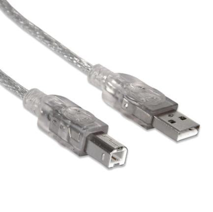 CABLE USB A-B 1.8M IMPRESORA PLATA