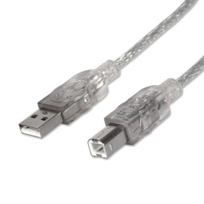 CABLE USB A-B 1.8M IMPRESORA PLATA