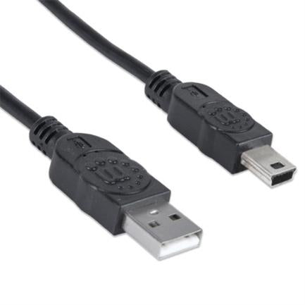 CABLE USB V2.0 A-MINI B 1.8M NEGRO