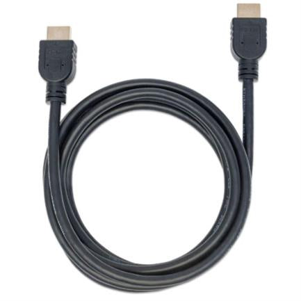 Cable Manhattan HDMI Alta Velocidad con Ethernet Blindado 2m Color Negro