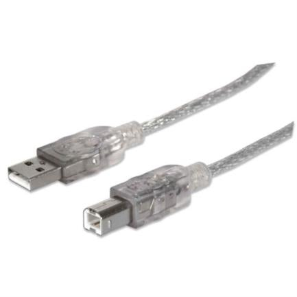 CABLE USB A-B 5.0M IMPRESORA PLATA