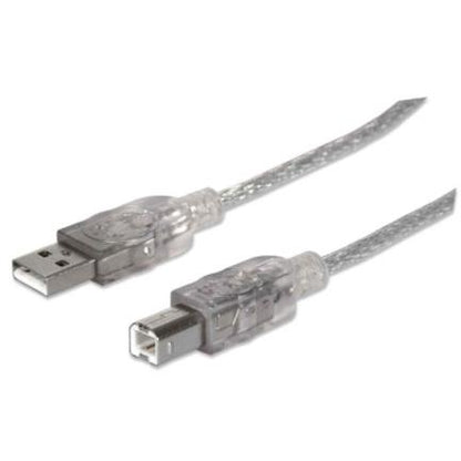 CABLE USB A-B 5.0M IMPRESORA PLATA