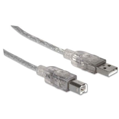 CABLE USB A-B 5.0M IMPRESORA PLATA