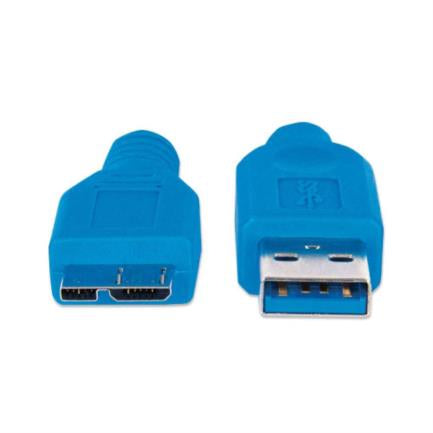 CABLE USB V3.0 A-MICRO B 2.0M AZUL