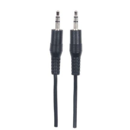 Cable Manhattan Audio Estéreo 3.5mm M-M 1.8m Color Negro