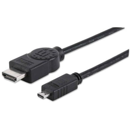 Cable Manhattan HDMI 1.4 M-Micro M Alta Velocidad Canal Ethernet 2m Color Negro