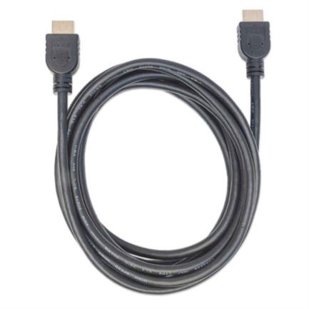 Cable Manhattan HDMI Alta Velocidad con Ethernet HDMI M-M 3m Color Negro