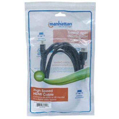 Cable Manhattan HDMI Alta Velocidad con Ethernet HDMI M-M 3m Color Negro