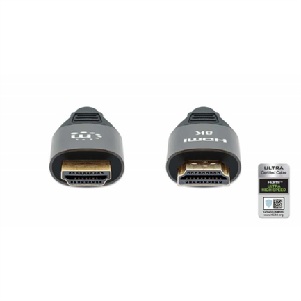 CABLE HDMI 2.1 TEXTIL M-M  2.0M 8K 60HZ