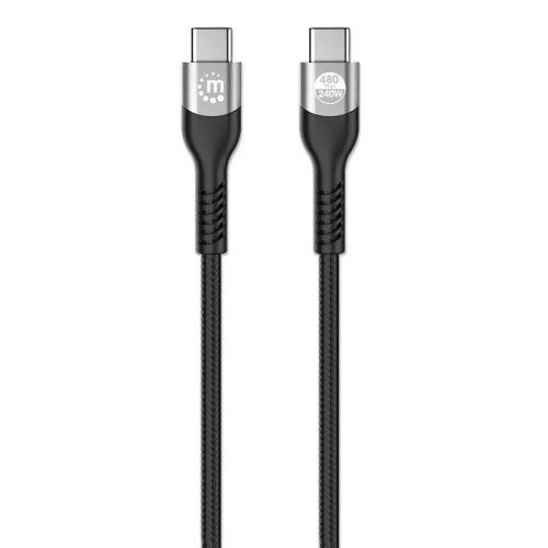 Cable Manhattan USB-C de Carga USB2.0 2m Color Negro