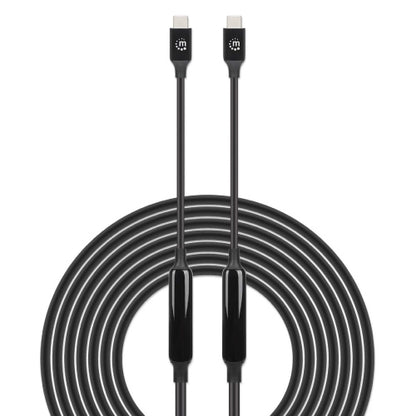 Cable USB-C  MANHATTAN V3.2 C-C  5.0M 10Gbps 60W