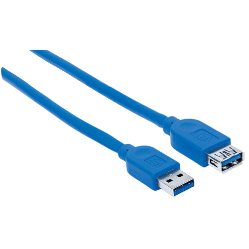 Cable Manhattan USB V3.2 Ext  Tipo A  1.0M Azul 5Gb