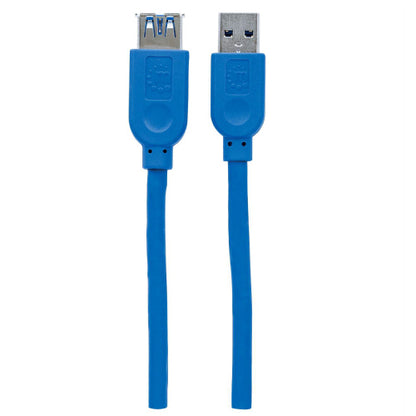 Cable Manhattan USB V3.2 Ext  Tipo A  1.0M Azul 5Gb