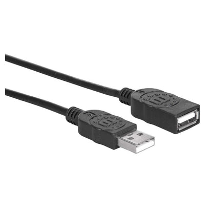 Cable Manhattan USB V2.0 Ext Tipo A  0.9M Negro