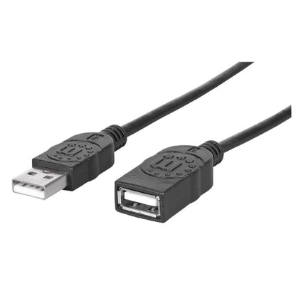 Cable Manhattan USB V2.0 Ext Tipo A  0.9M Negro