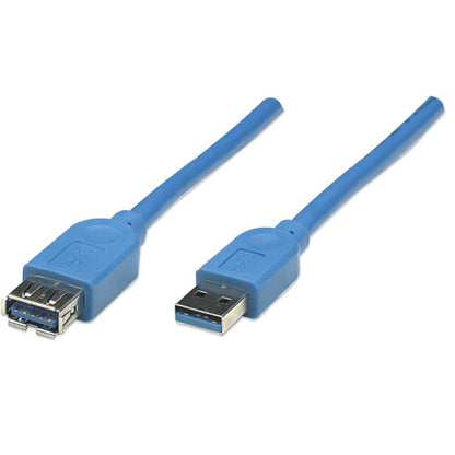 Cable Manhattan USB V3.2 Ext Tipo A  3.0M Azul 5 G