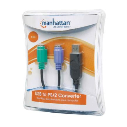 ADAPTADOR CONVERTIDOR USB A PS2 PS/2 2 PUERTOS TECLADO Y MOUSE