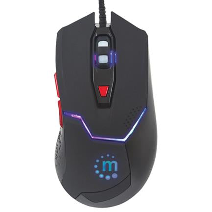 MOUSE OPTICO GAMING USB 6 BOTONES NEGRO C/LUZ