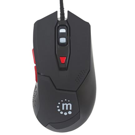 MOUSE OPTICO GAMING USB 6 BOTONES NEGRO C/LUZ