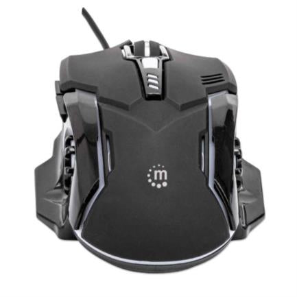 MOUSE OPTICO GAMING 6 BOTONES 3 200DPI ILUMINACION LED NEGRO