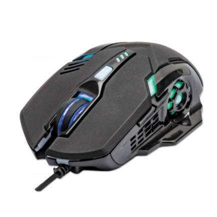 MOUSE OPTICO GAMING 6 BOTONES 3 200DPI ILUMINACION LED NEGRO