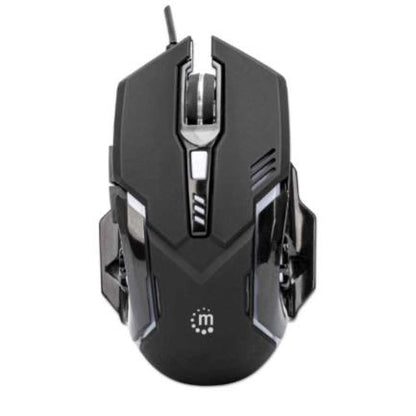 MOUSE OPTICO GAMING 6 BOTONES 3 200DPI ILUMINACION LED NEGRO