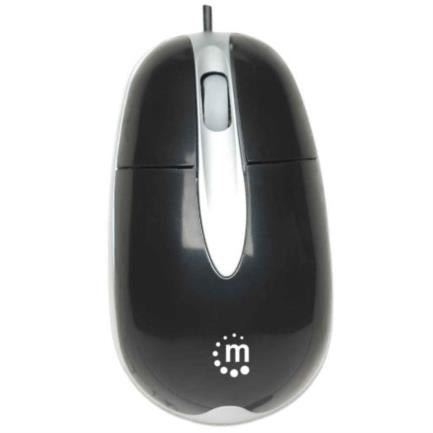 MOUSE OPTICO ALAMBRICO COLOR NERO-PLATA