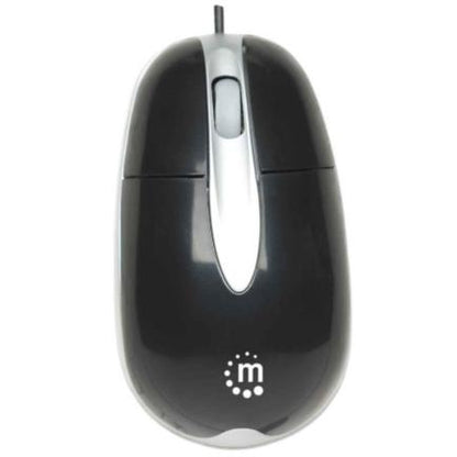 MOUSE OPTICO ALAMBRICO COLOR NERO-PLATA