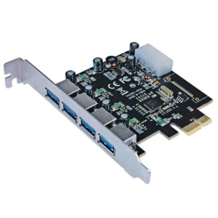 TARJETA PCI EXPRESS USB 3.0 4 PUERTOS BRACKET LARGO ESTANDAR