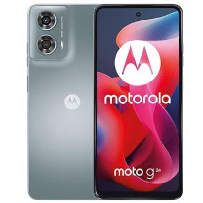 Smartphone Motorola G24 6.56" Mediatek 128GB/4GB Cámara 50MP+2MP/8MP Helio G85 Android 14 Color Gris