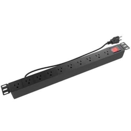 Regleta para Montaje Nexxt Solutions NPD-11U9N15A en Bastidor de 9 Tomacorrientes PDU 1U 125V/15A