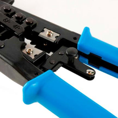 Pinza Modular Nexxt Solutions con Prensa Terminal Pro-3 RJ45 RJ11 y RJ12.