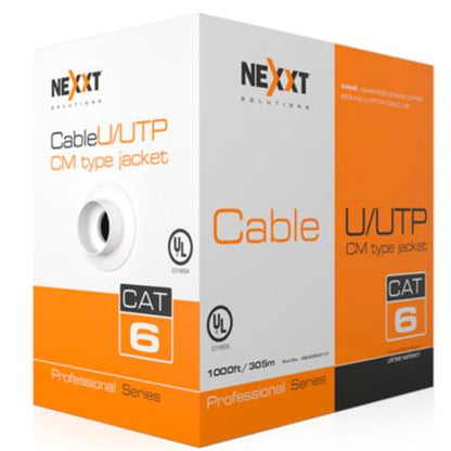 Cable Nexxt Solutions Professional Cat6 UTP 4P 24AWG CM 305m Gris