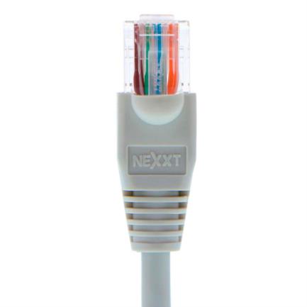 Cable de Conexión Red Nexxt Solutions Cat5e 90cm UTP Multifilar con Revestimiento Tipo CM Color Gris