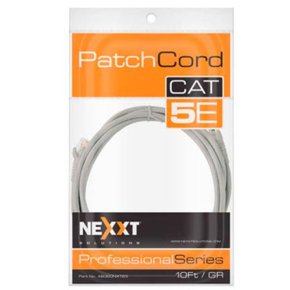 Cable de Conexión Red Nexxt Solutions Cat5e 100 MHz 3.05m 24 AWG Color Gris