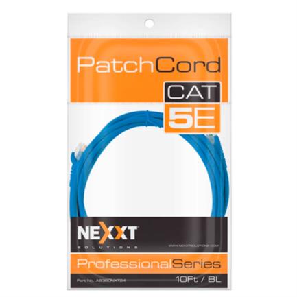 Cable de Conexión Red Nexxt Solutions Cat5e 100 MHz 3.05m 24 AWG Color Azul