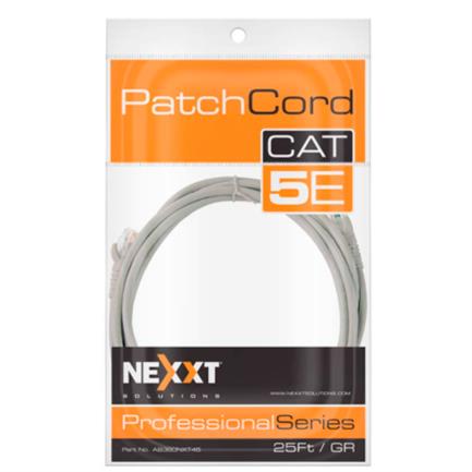 Cable de Conexión Red Nexxt Solutions Cat5e 100 MHz 7.62m 24 AWG Color Gris